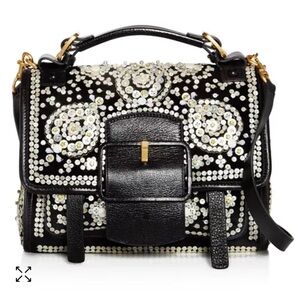 Tory Burch Sawyer Embellished Satchel - Black